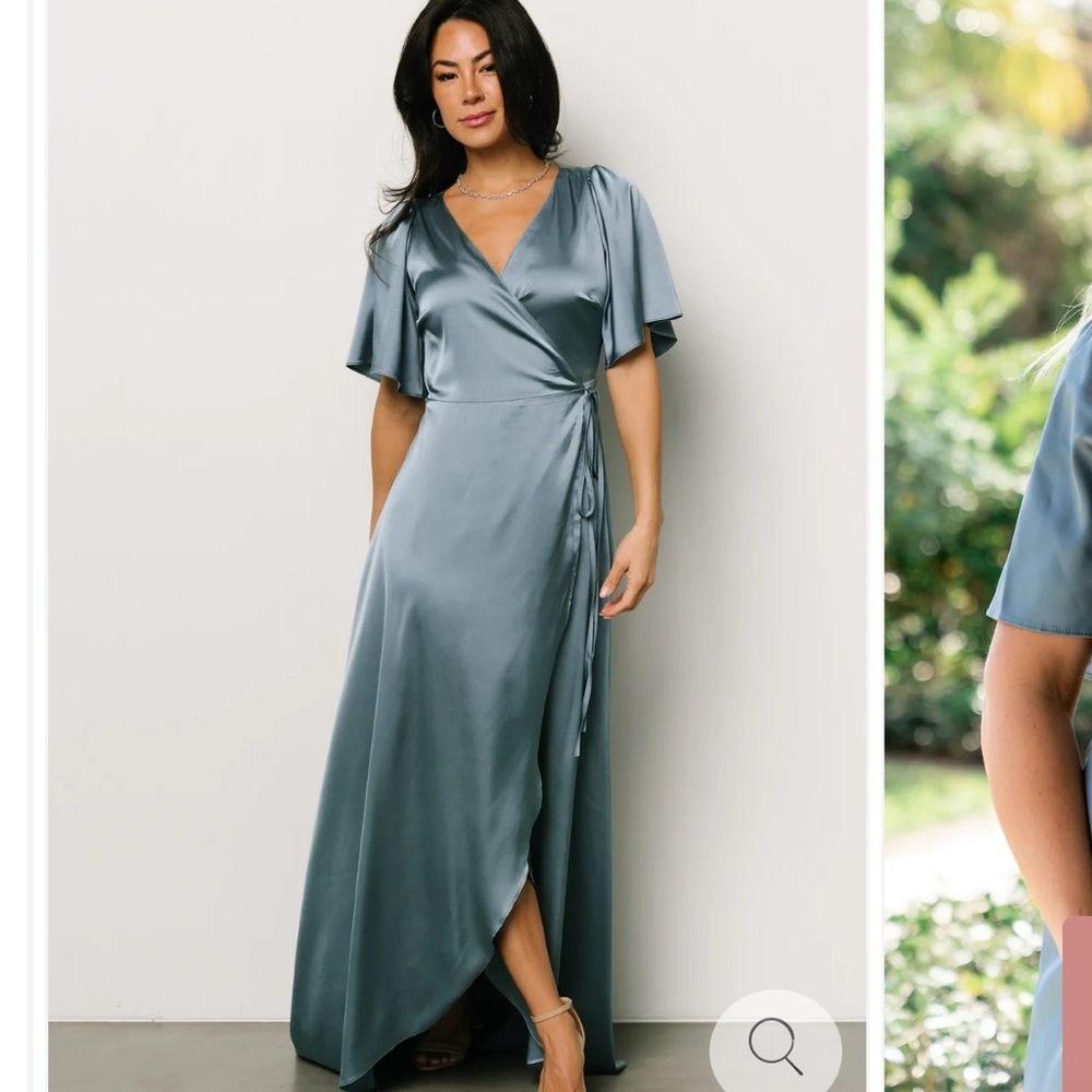 Baltic Born Satin Wrap Dress